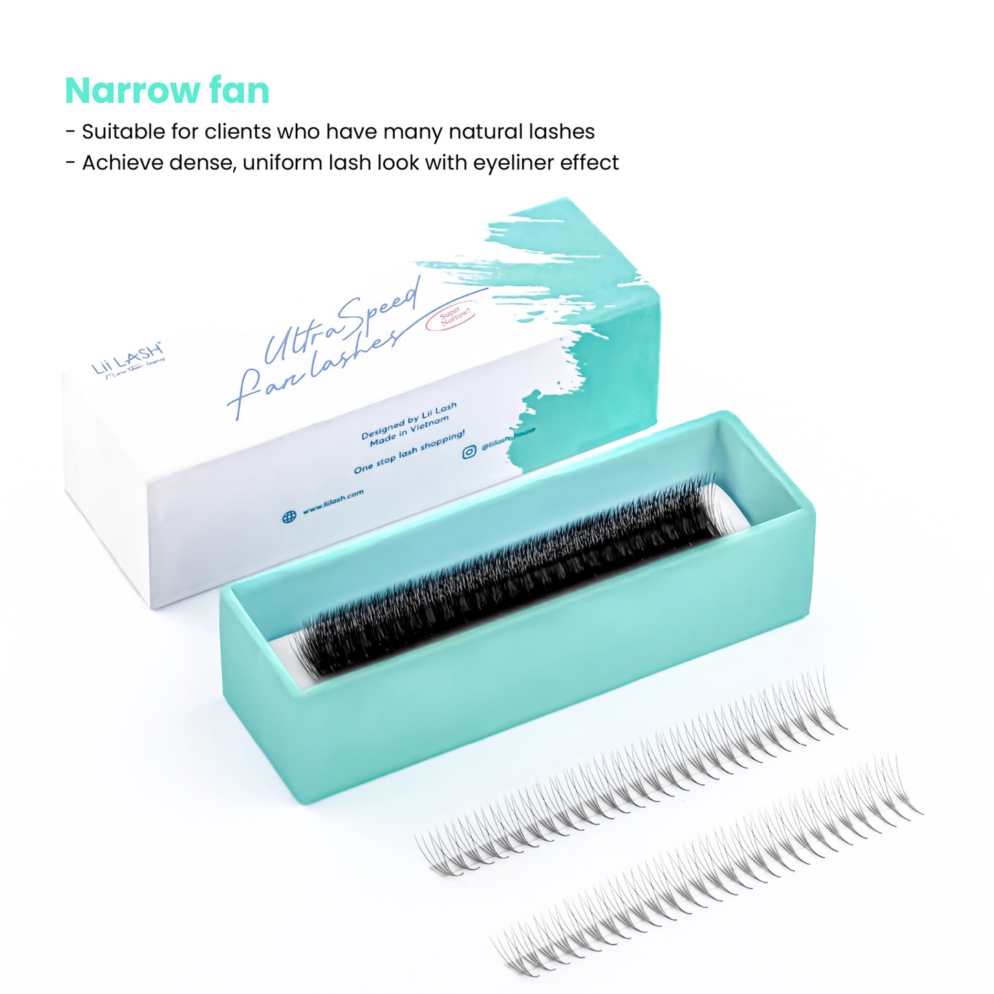 Narrow-Promade-loose-fan-lashes-4D-narrow-fans