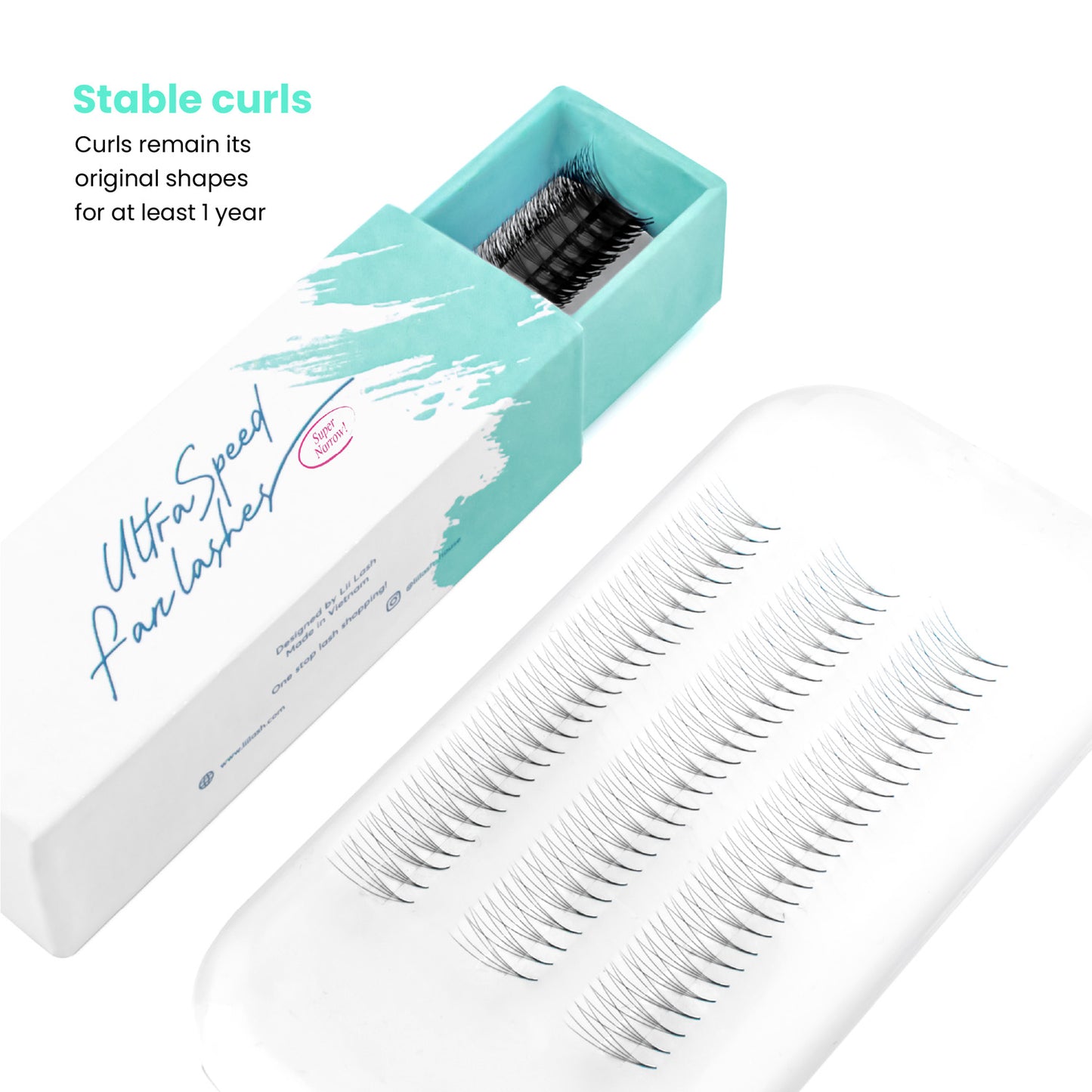 Narrow-Promade-loose-fan-lashes-4D-stable-curls