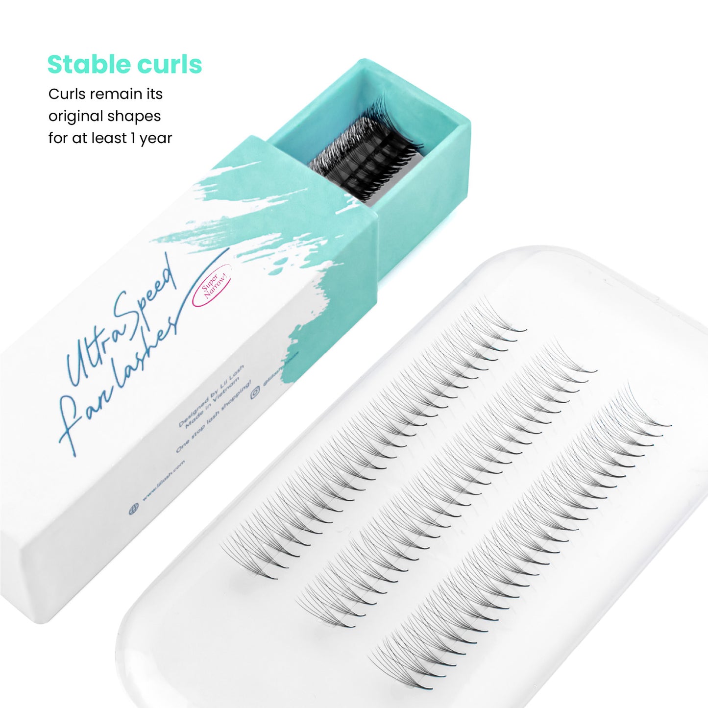 Narrow-Promade-loose-fan-lashes-5D-stable-curls