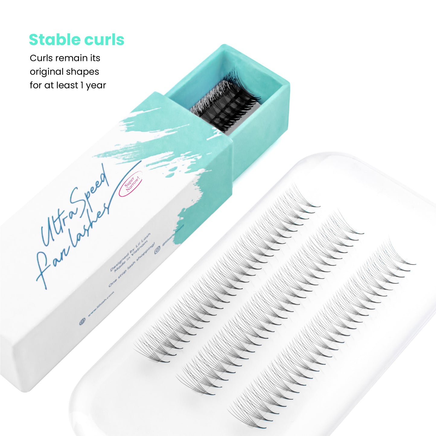 Narrow-Promade-loose-fan-lashes-6D-stable-curls