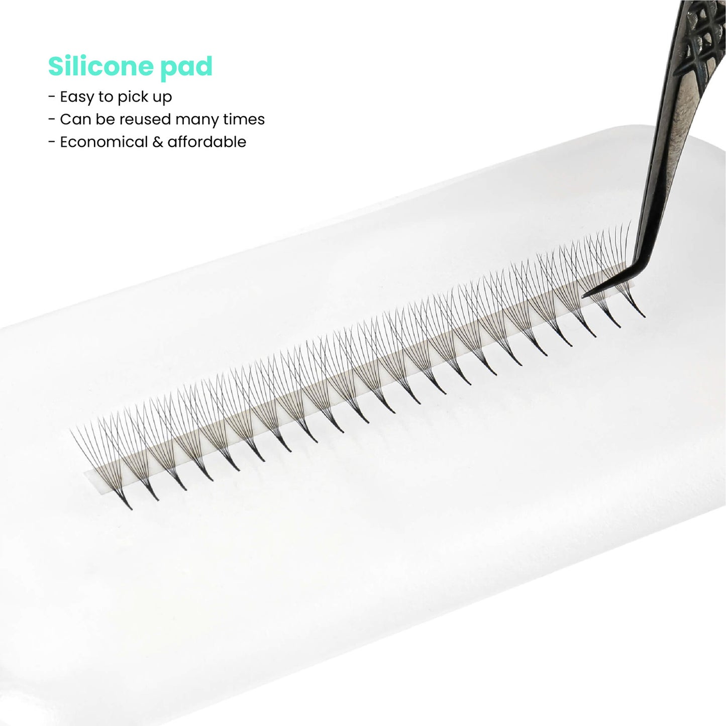 Narrow-Promade-loose-fan-lashes-8D-silicone-pad