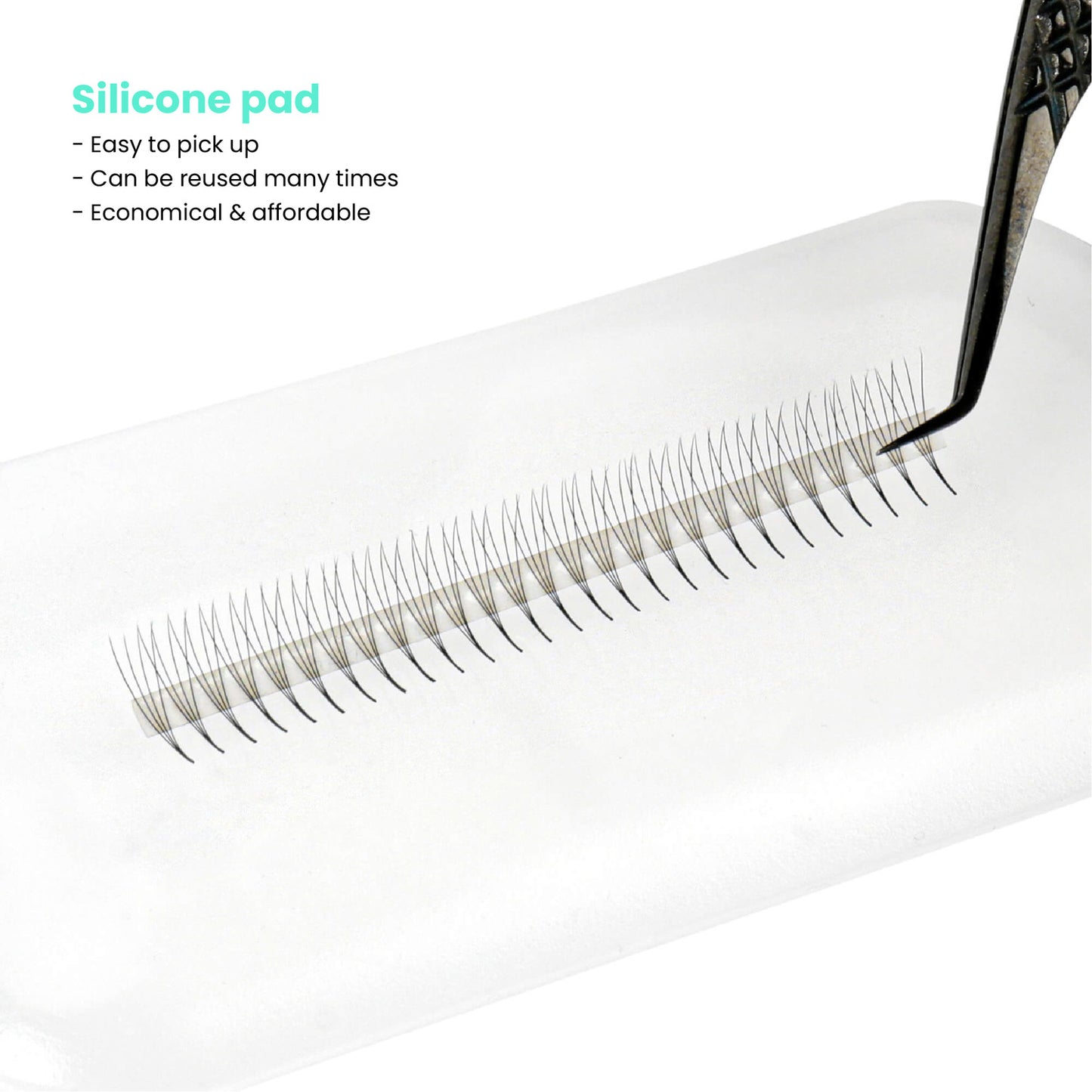 Narrow-Promade-loose-fan-lashes-4D-silicone-pad