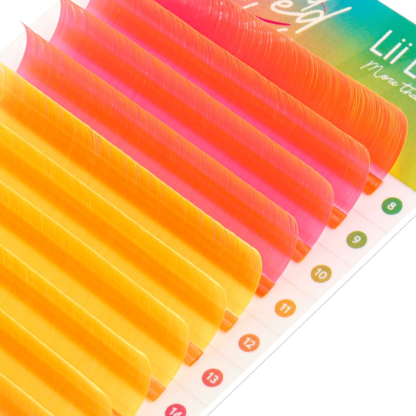 Pink-Grapefruit-and-Orange-mixed-colored-lashes-ultra-soft-ultra-lightweight