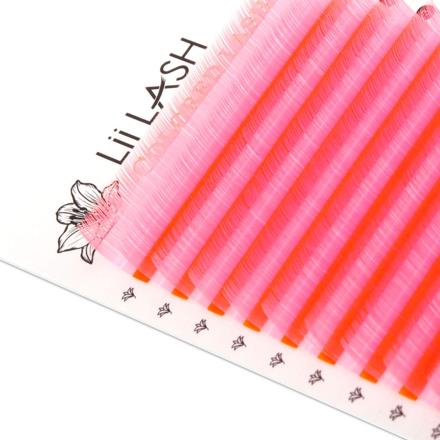 Pink Lemonade Colored - Faux Mink Lashes - 0.07mm - neon pink lashes