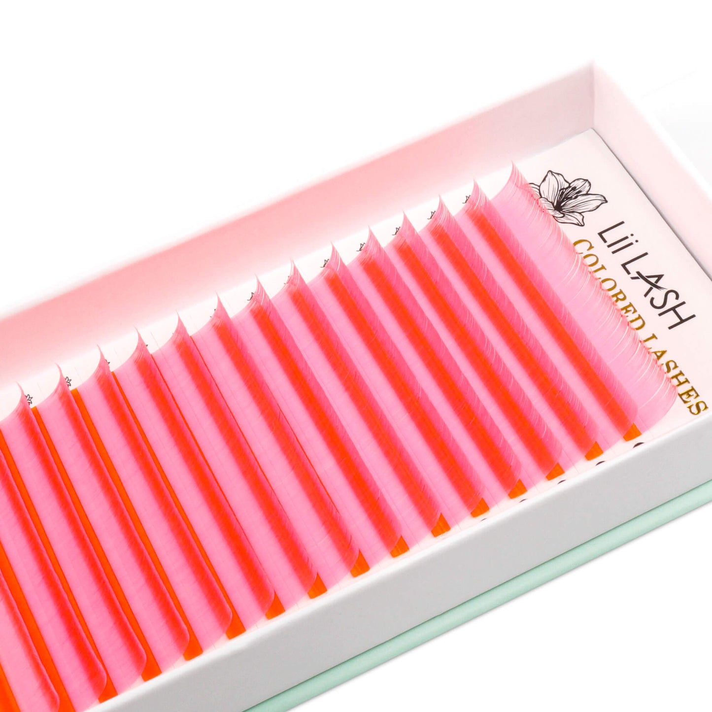 Pink Lemonade Colored - Faux Mink Lashes - 0.07mm - neon pink lashes