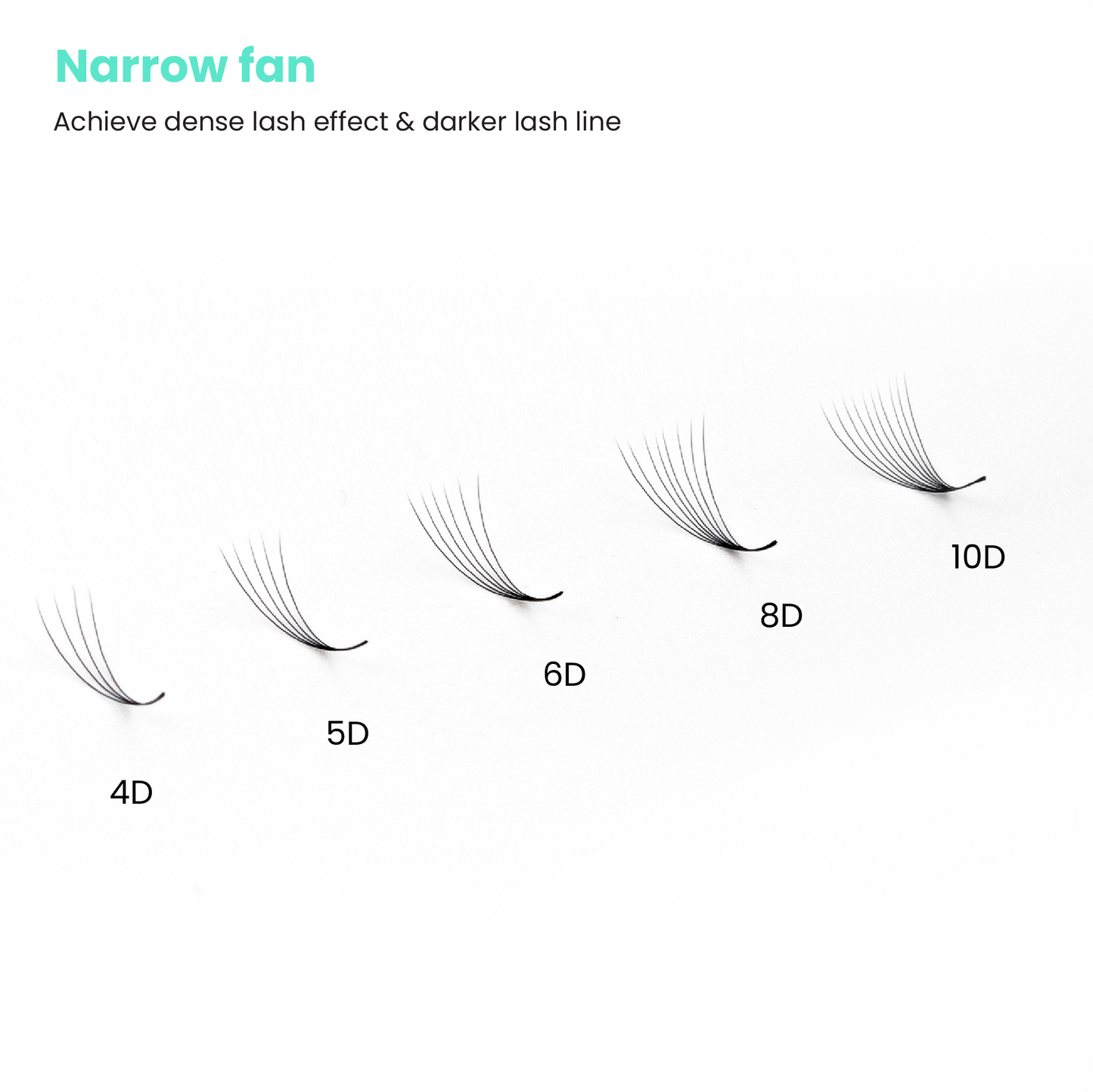 Premium narrow premade fan - 3D