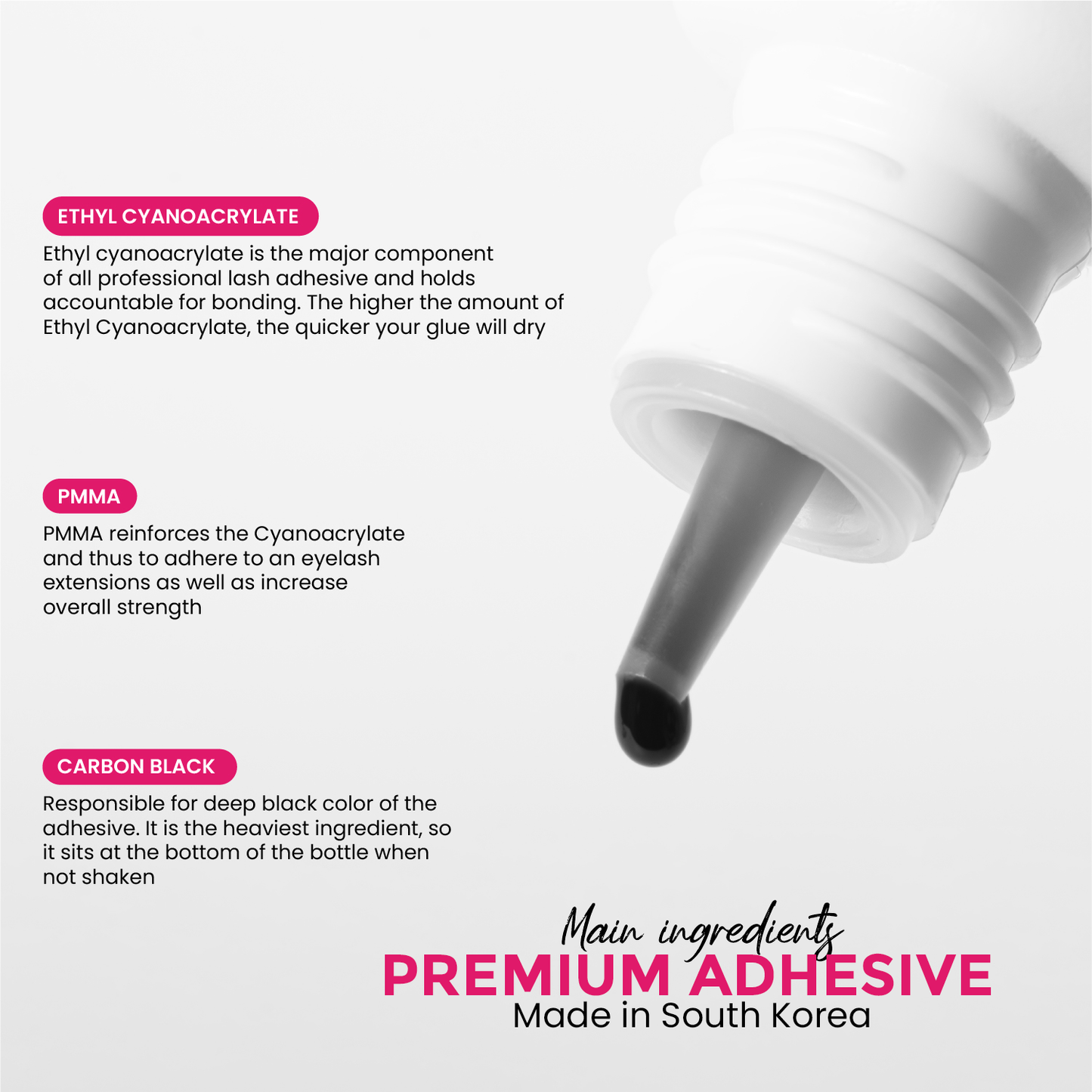 Premium adhesive ingredients