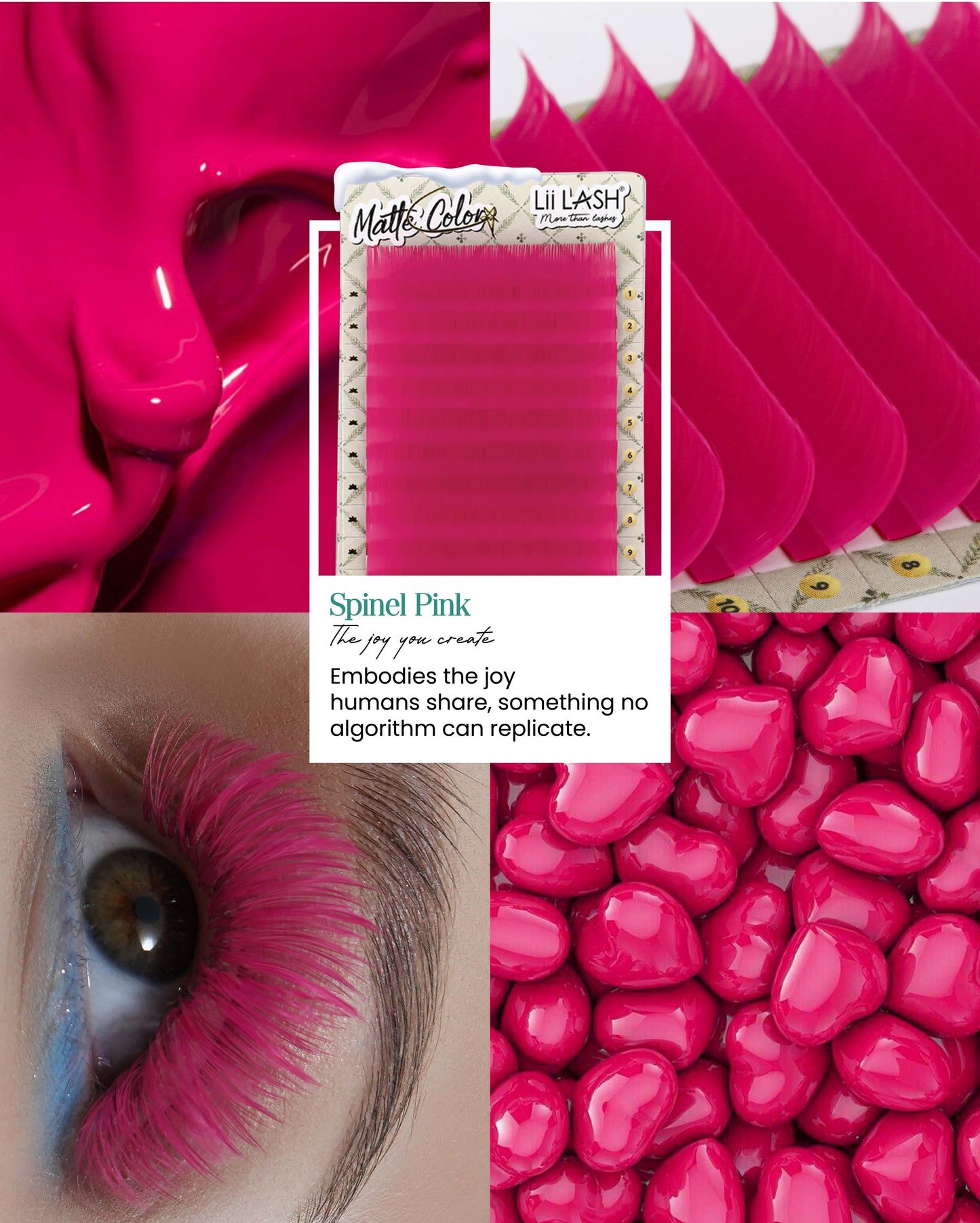 Matte Colored Lashes - Spinel Pink