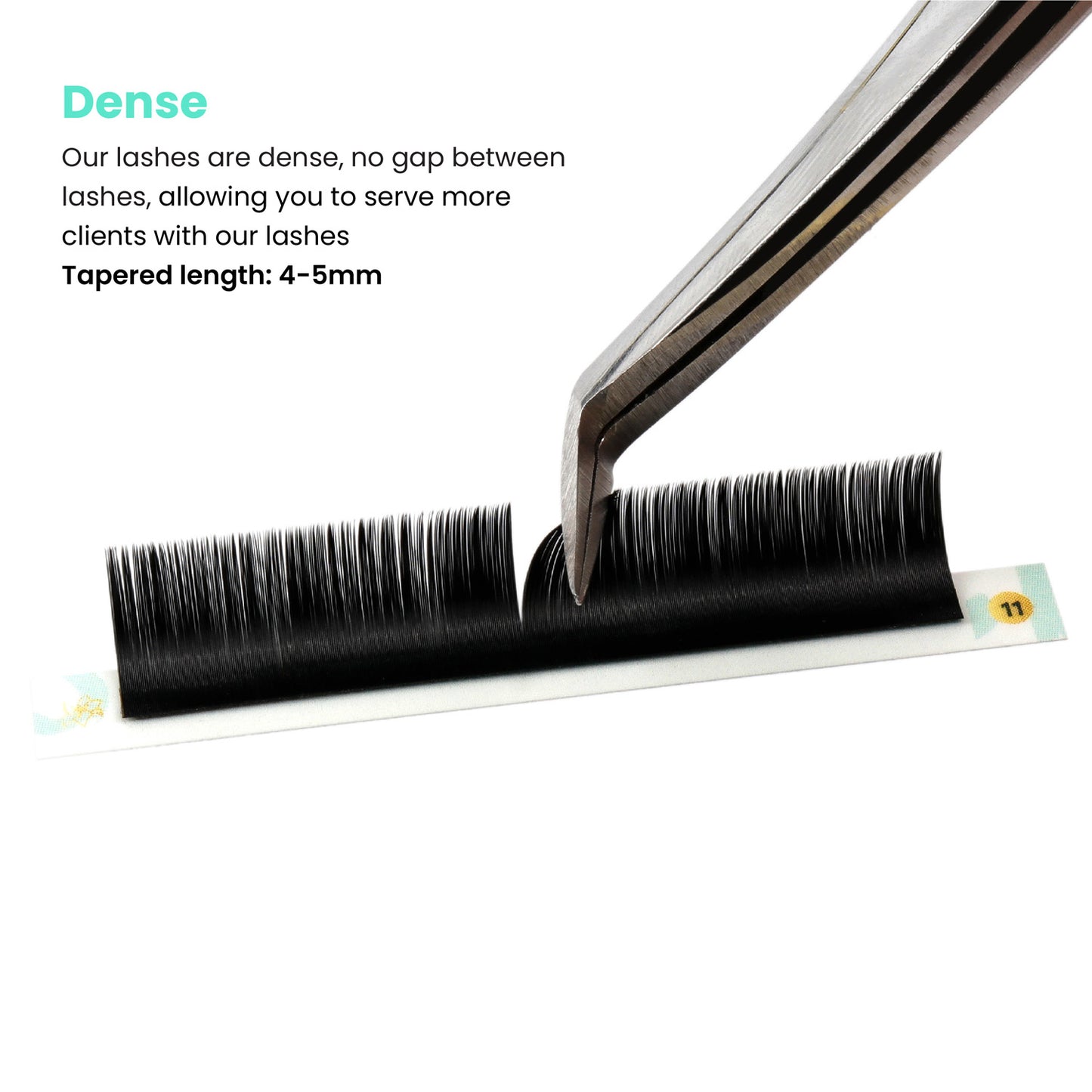 Tweezer brushing through Super Mink classic eyelash strip, showcasing dense softness.