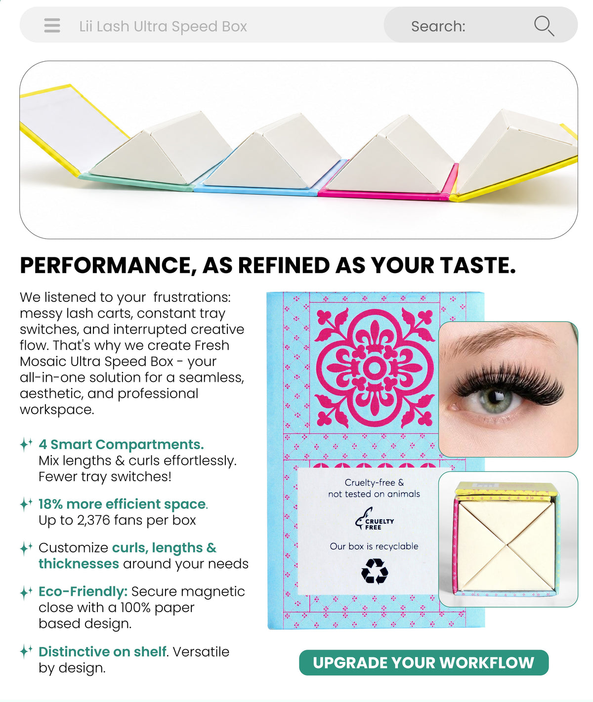 New 2026 Ultra Speed Fan Lash Box - Fresh Mosaic Packaging