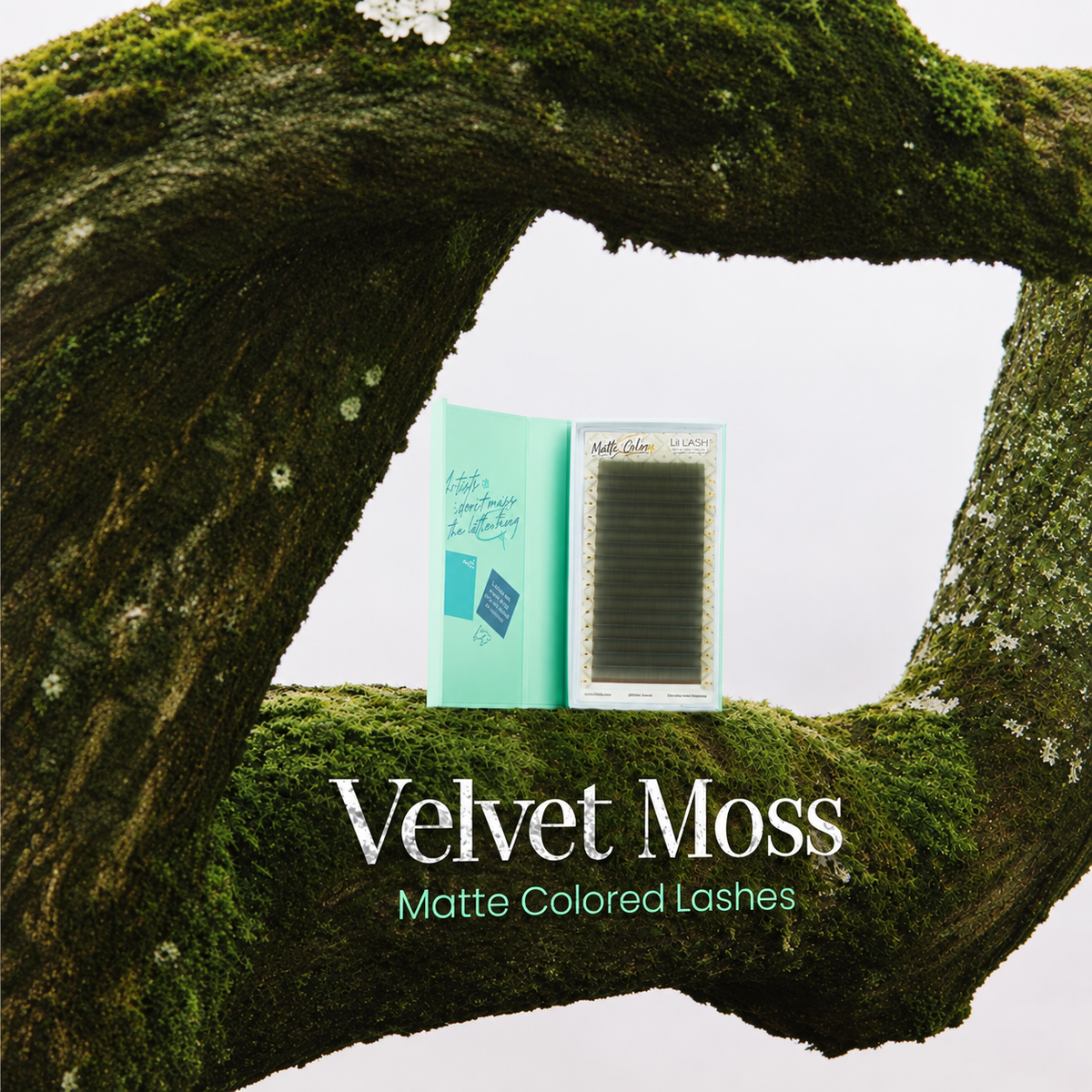 Matte Colored Lashes - Velvet Moss