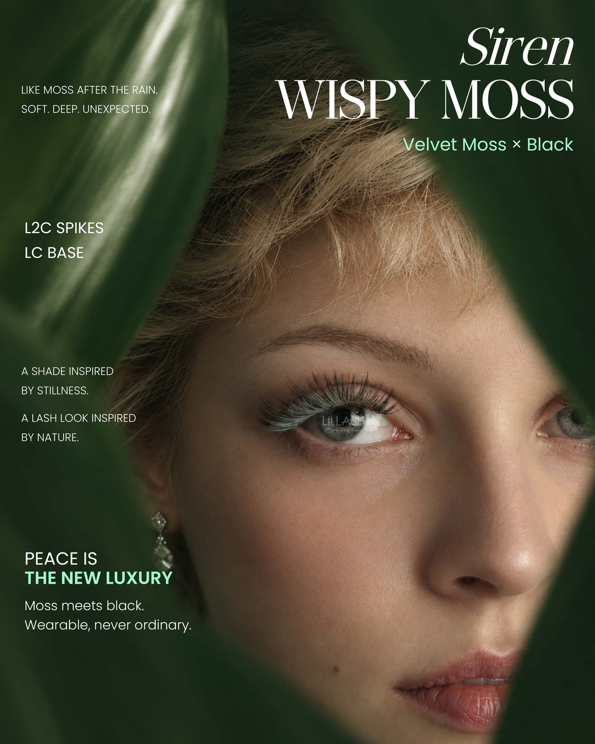Matte Colored Lashes - Velvet Moss
