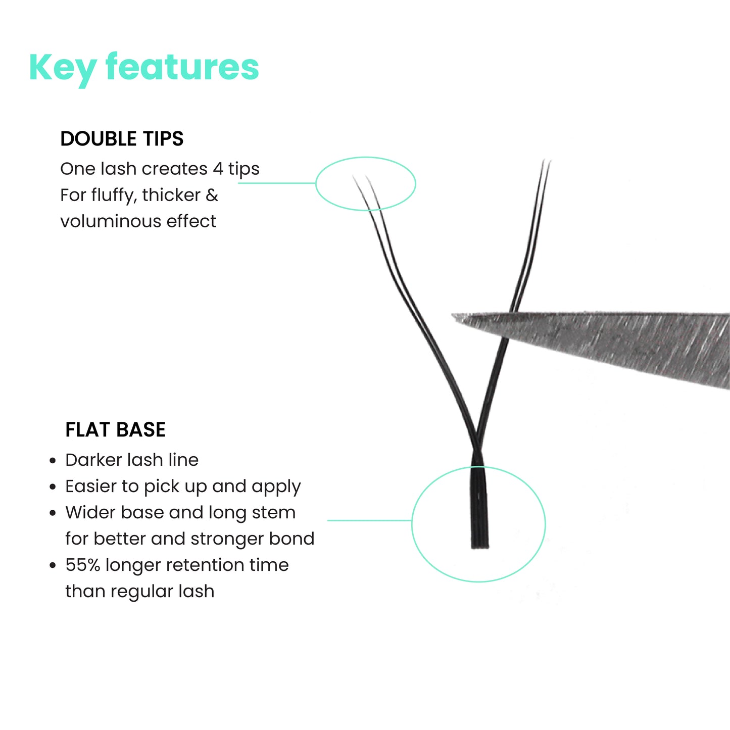 YY-eylash-double-tip-flat-base